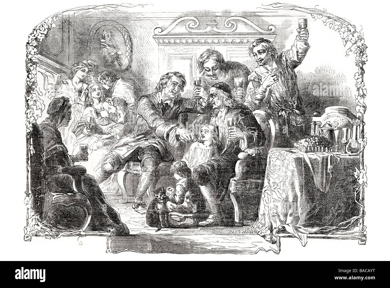 Chambre familiale réunissant feu vivant une histoire partie seigneur dame Banque D'Images