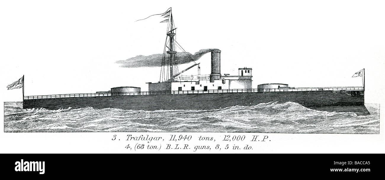 Navire de guerre trafalgar un navire est un navire qui est construit et principalement destinés à combattre. Navires sont généralement construites dans un comple Banque D'Images
