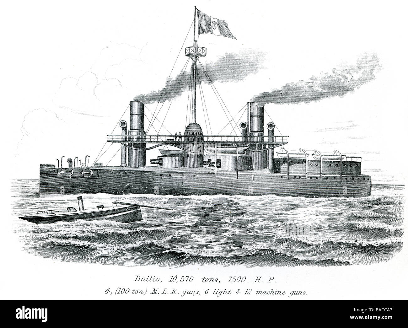 Navire de guerre navire duilio est un navire qui est construit et principalement destinés à combattre. Navires sont généralement construites dans un tout Banque D'Images