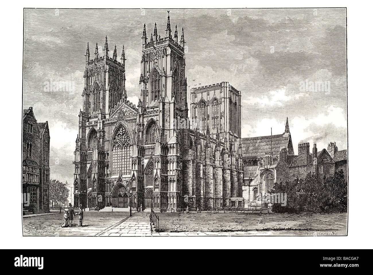 York Minster cathédrale gothique de l'Église catholique Archevêque Anglo Lady Chapel Fenêtre Grand Est Banque D'Images