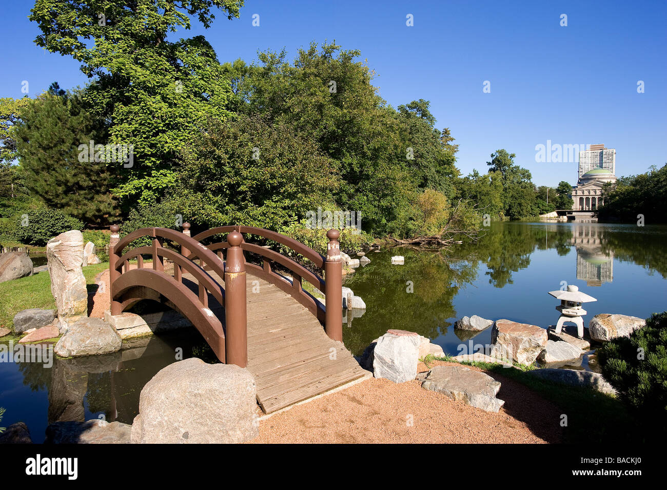 États-unis, Illinois, Chicago, l'Osaka Jardins de la Jackson Park Banque D'Images