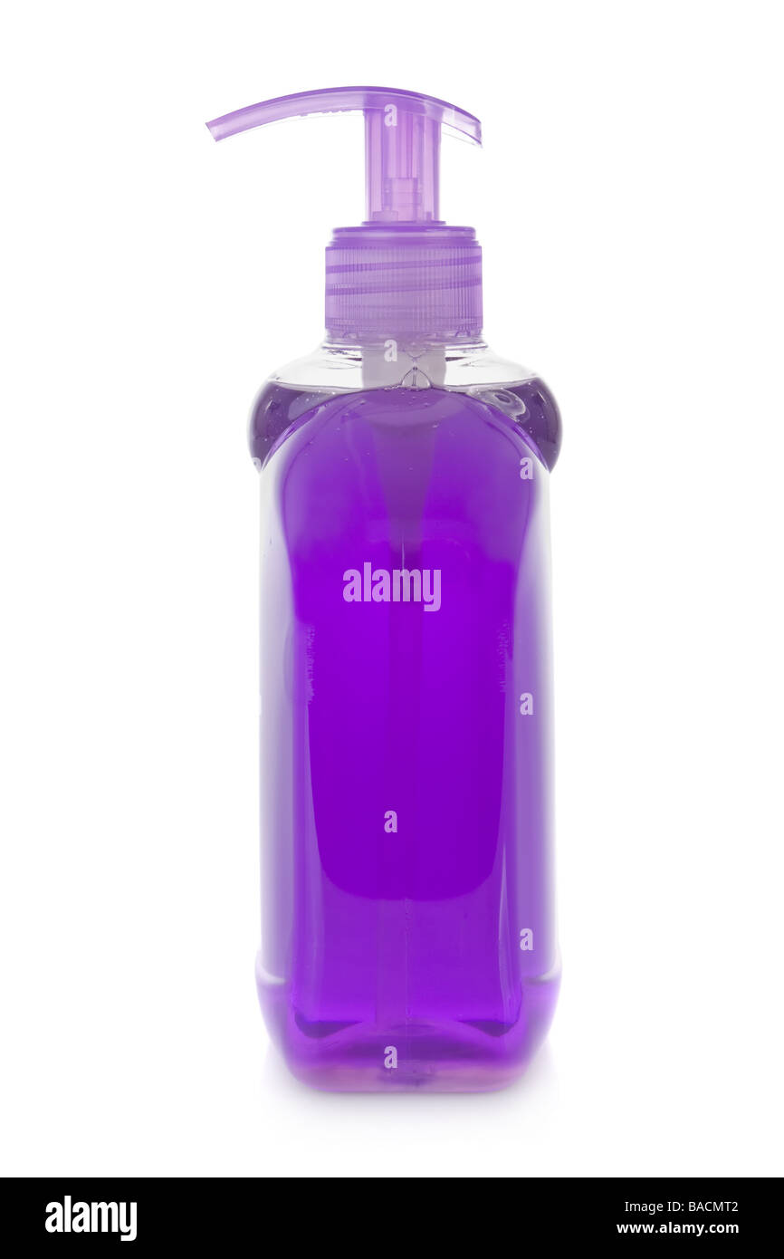 Bouteille de savon liquide isolated on white Banque D'Images
