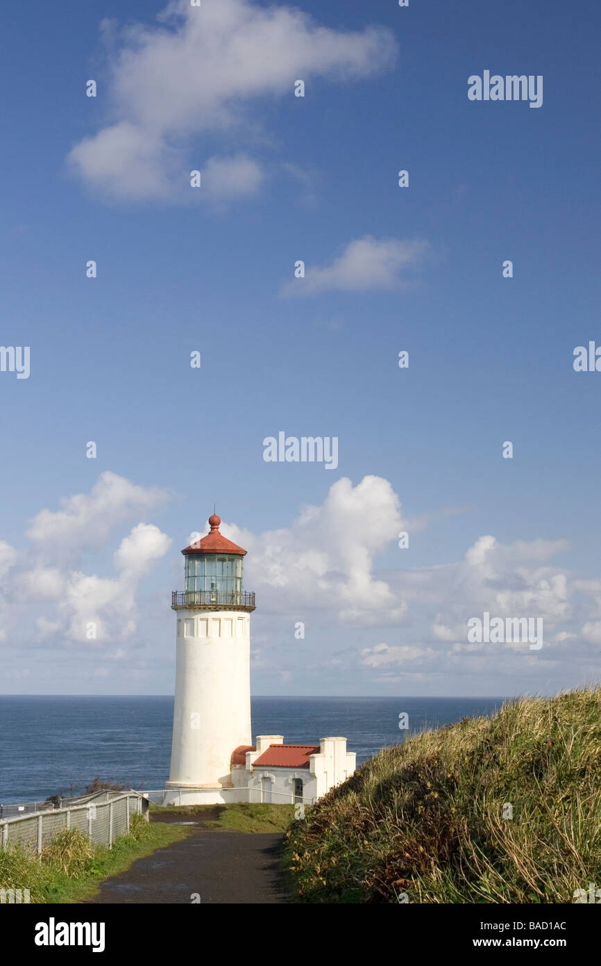 Phare de North Head - Cap déception State Park, Washington Banque D'Images