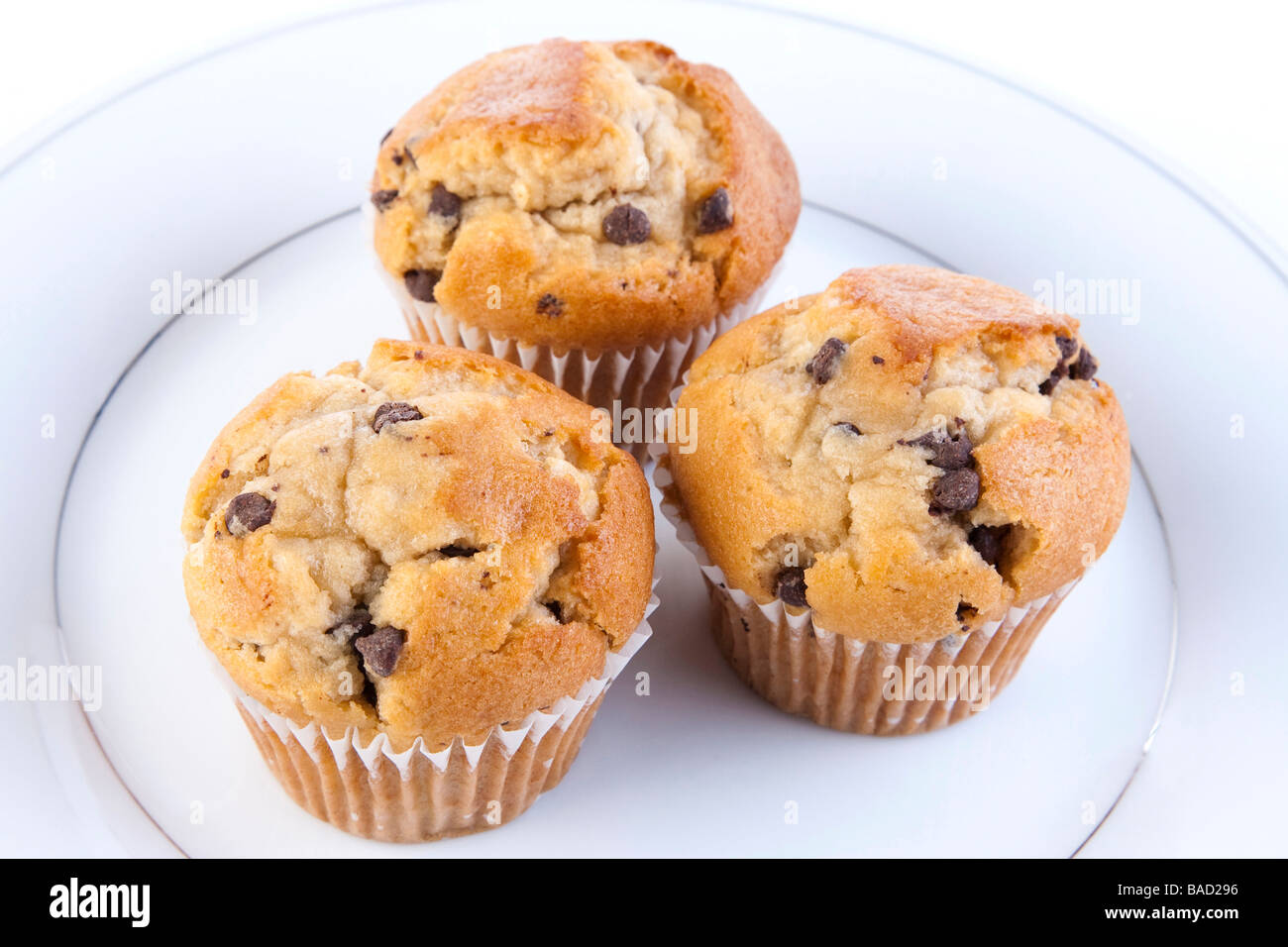 Muffin au chocolat gâteaux Banque D'Images