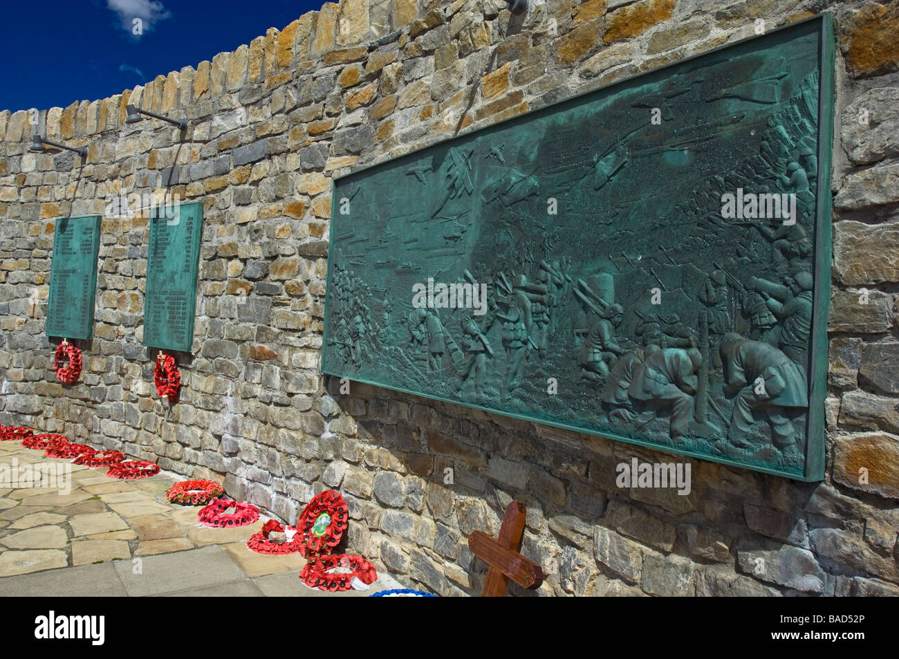 Monument de la guerre des Malouines. Stanley, îles Falkland. Banque D'Images