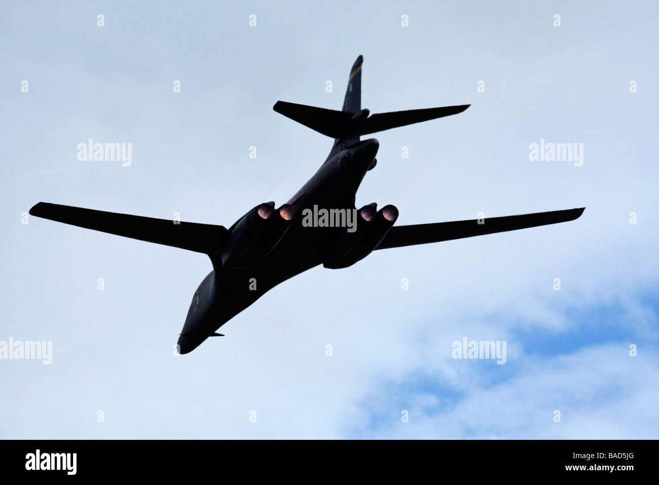 B 1B Lancer Bomber en vol Banque D'Images