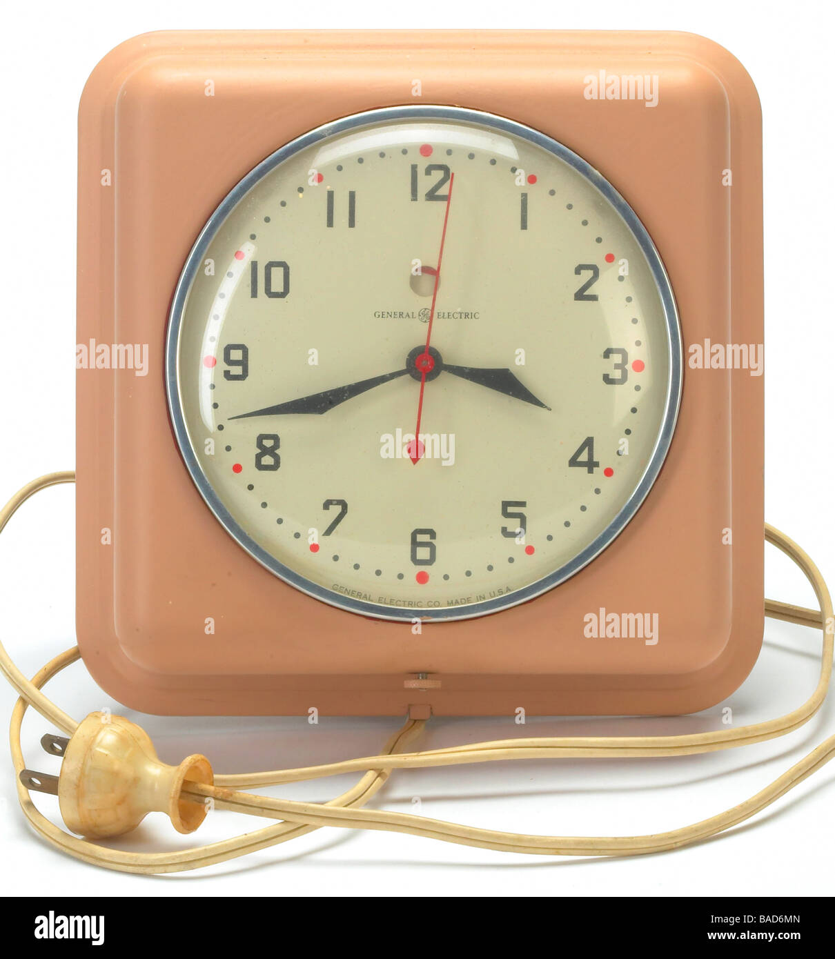 Vieille horloge électrique général Cut Out Banque D'Images
