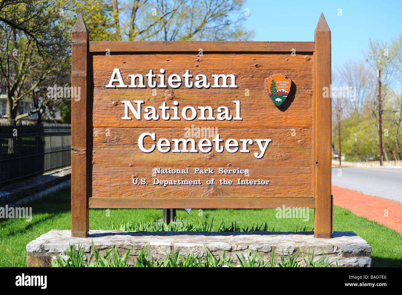 USA Maryland Washington Comté Antietam National Battlefield National Park Service Banque D'Images