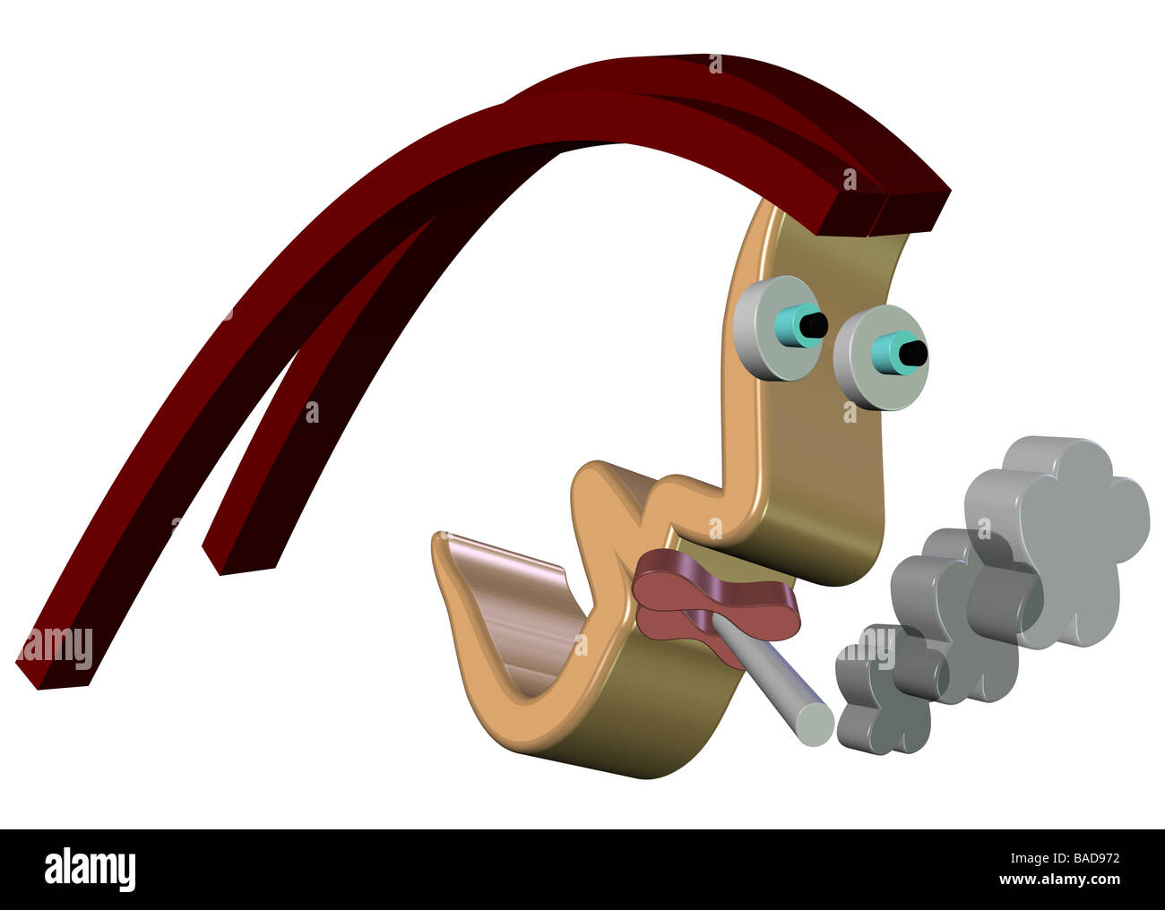 3D d'un toxicomane de la nicotine Banque D'Images