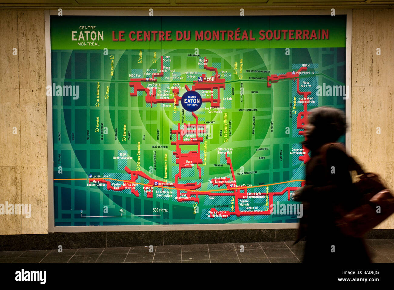 Canada, Québec, Montréal, métro et la ville souterraine site Banque D'Images