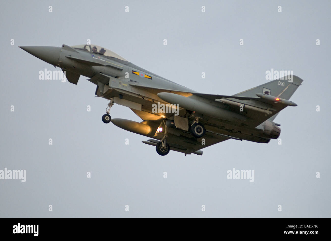 Pour une approche finale à l'Eurofighter Typhoon de la RAF RAF Kinloss Morayshire. 2393 SCO Banque D'Images