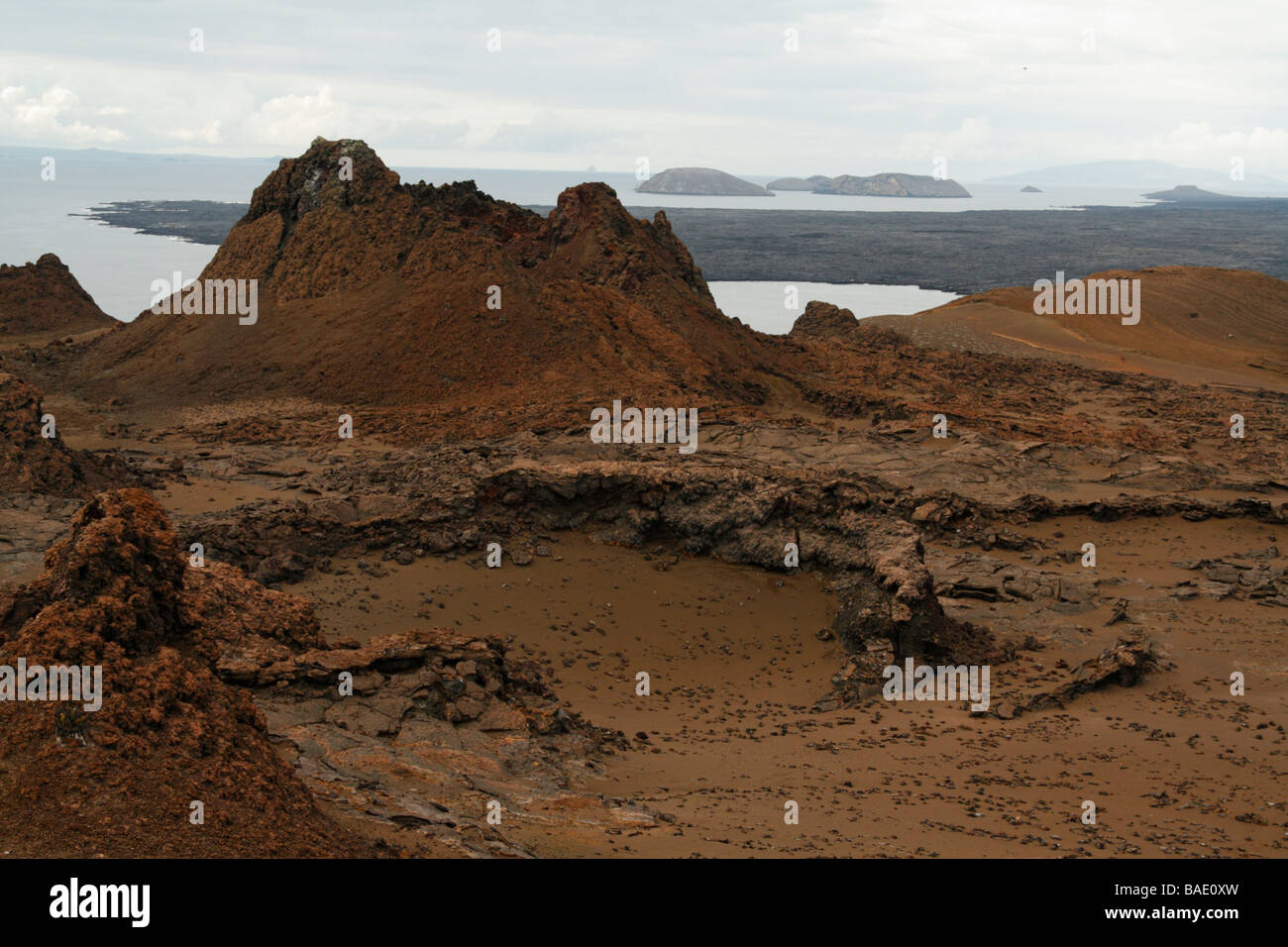 Formations de lave, Bartholomew Island, îles Galapagos. Banque D'Images