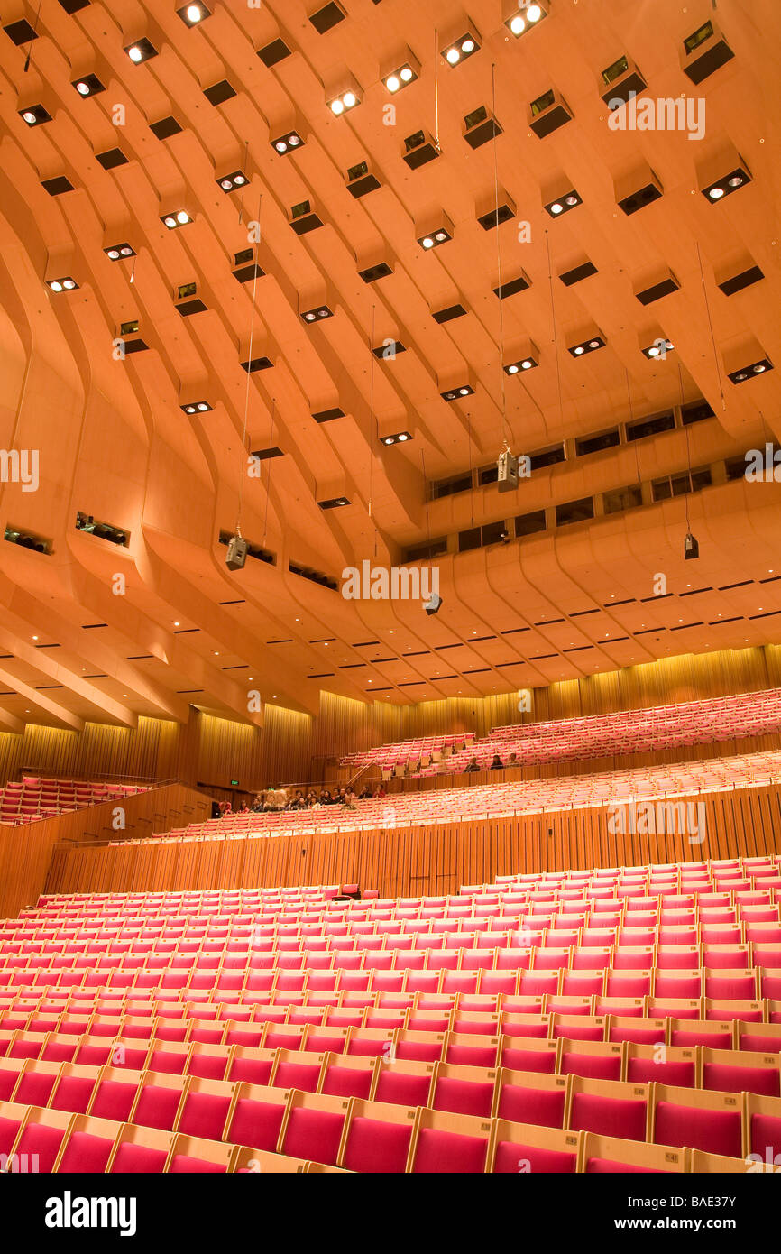 L'Australie, New South Wales, Sydney, l'Opéra par l'architecte Jørn Utzon, classé au Patrimoine Mondial par l'UNESCO, grand concert Banque D'Images
