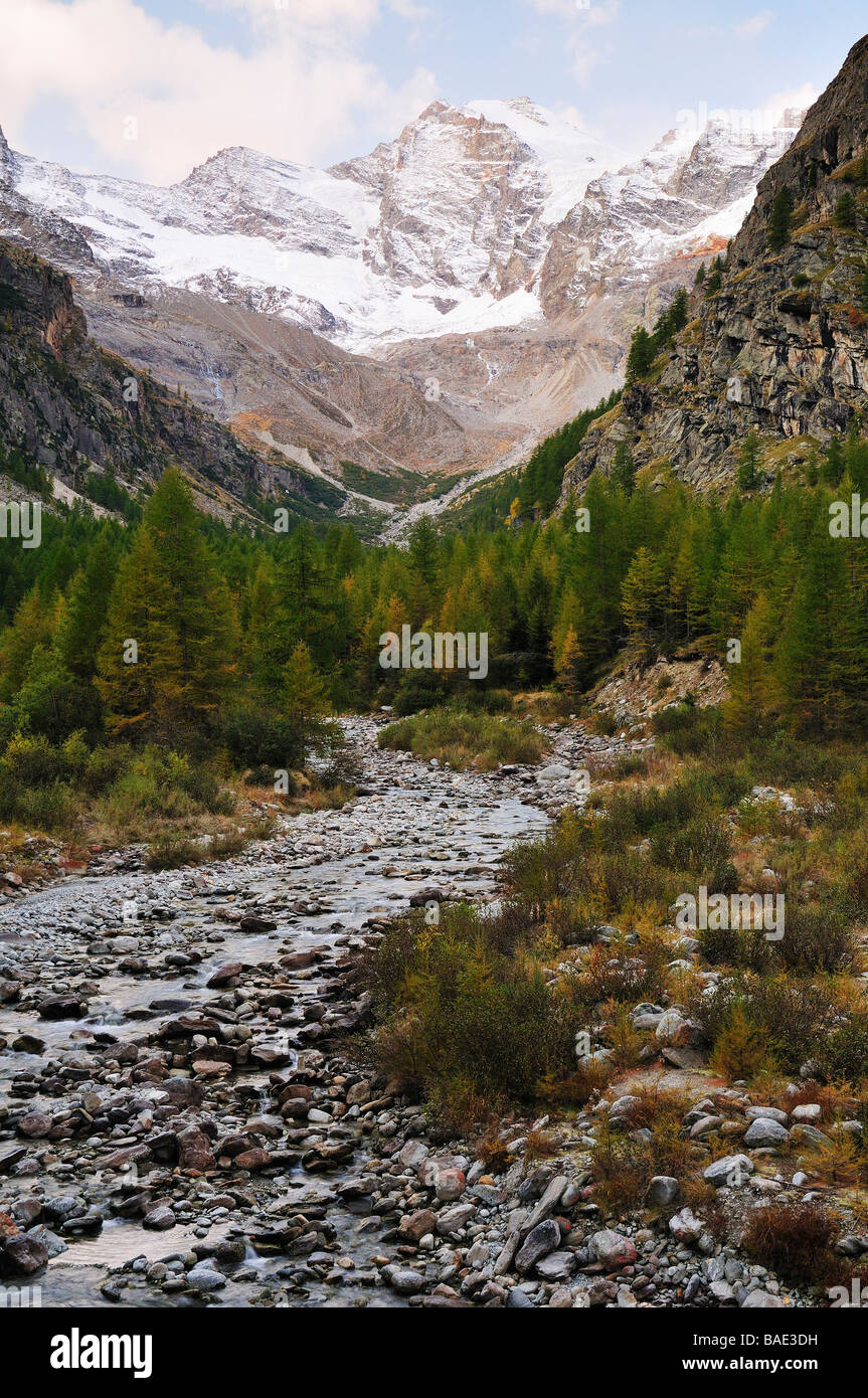 Valnontey, Parc National du Gran Paradiso, Italie Banque D'Images