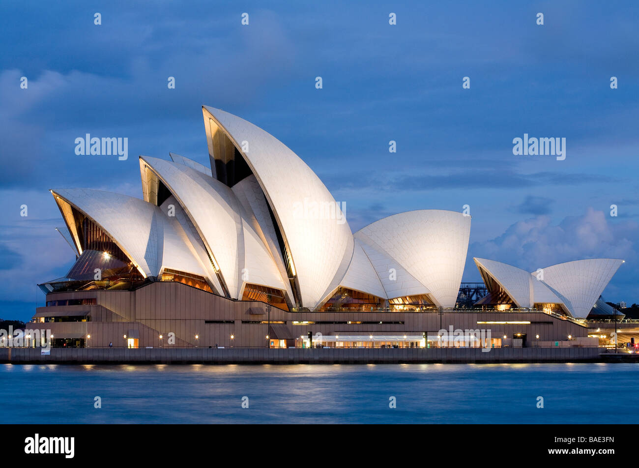L'Australie, New South Wales, Sydney, l'Opéra par l'architecte Jørn Utzon, classés au Patrimoine Mondial de l'UNESCO Banque D'Images