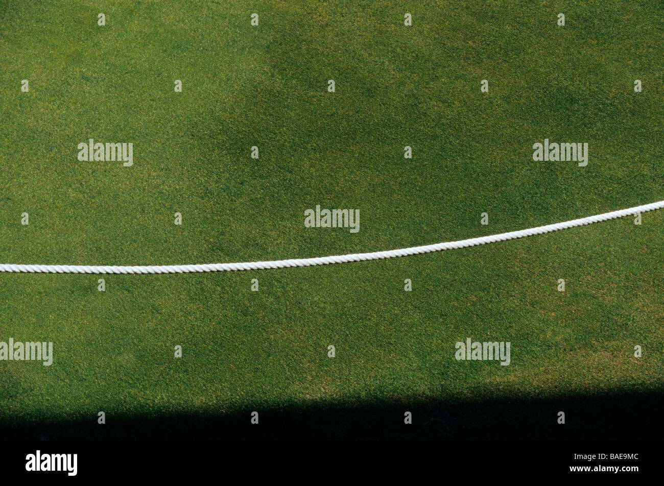 La borne frontière corde à l'Oval Cricket Ground, dans le sud de Londres Banque D'Images