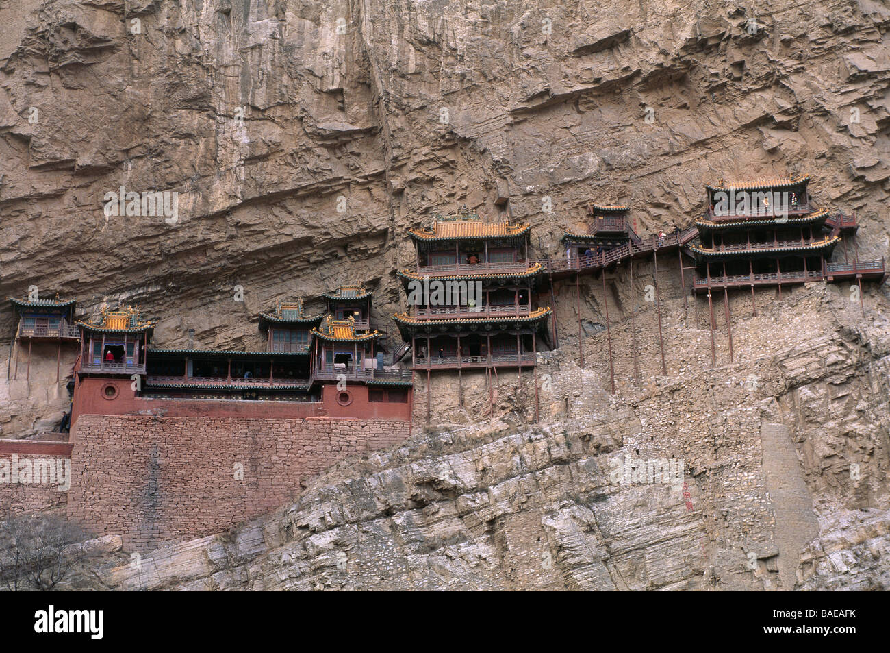 Chine, province du Shanxi, la pendaison de monastère Xuankong si Banque D'Images