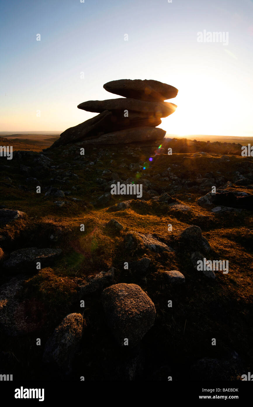 Averses, Bodmin Moor Tor Banque D'Images