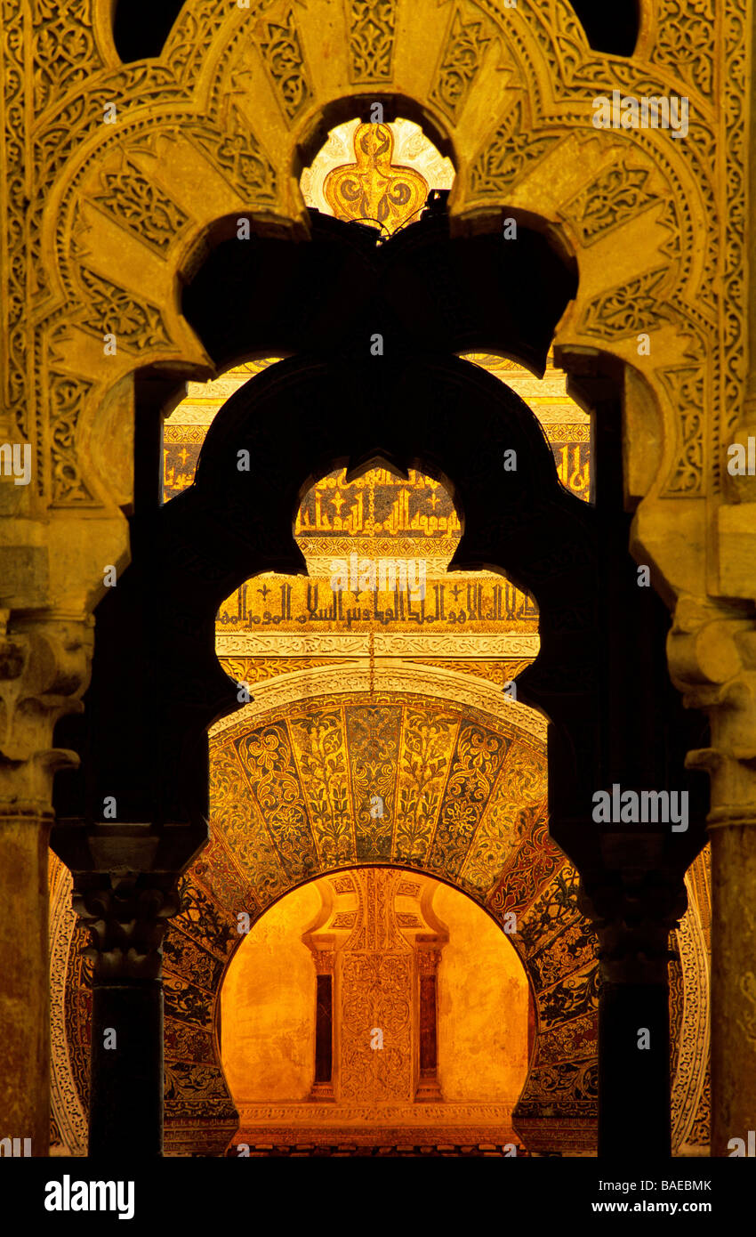 Espagne, Andalousie, Cordoue, partie historique classé au Patrimoine Mondial par l'UNESCO, la cathédrale de Cordoue (la Mezquita), un ancien Banque D'Images