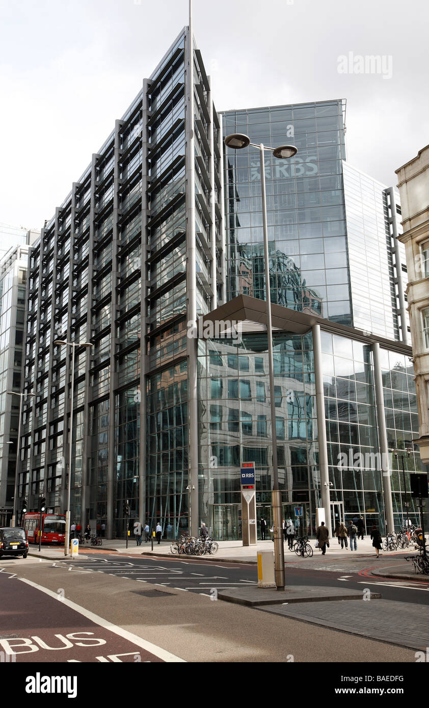 Édifice de la banque RBS Bishopsgate London England Banque D'Images