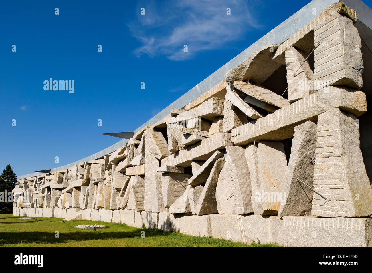 L'Espagne, la Galice, Saint Jacques de Compostelle, classé au Patrimoine Mondial par l'UNESCO, Vista Allegre Park, les bureaux de l'architecte de la SGAE Banque D'Images