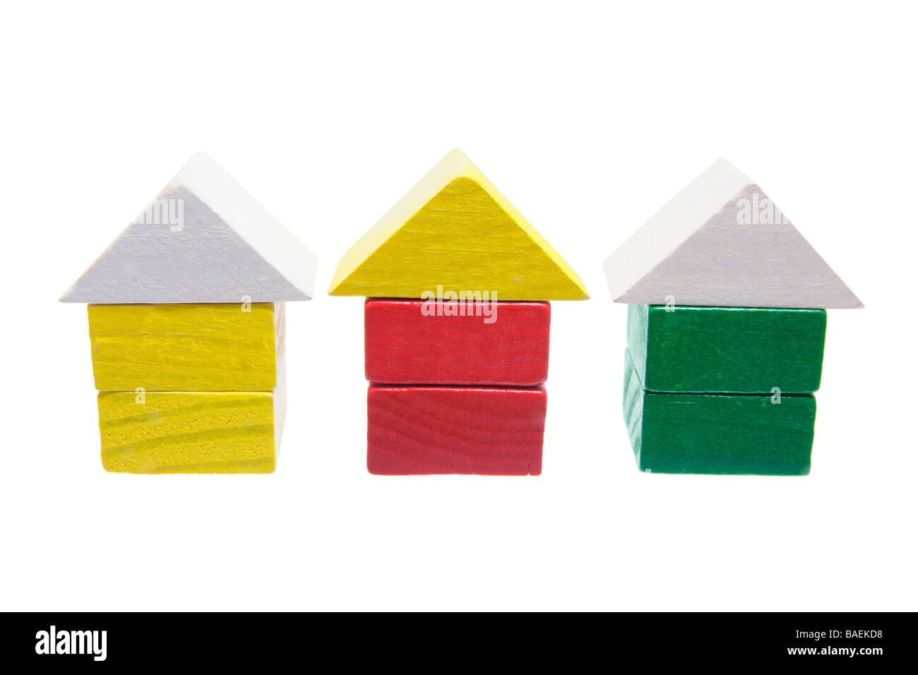 Maisons miniatures en bois Banque D'Images