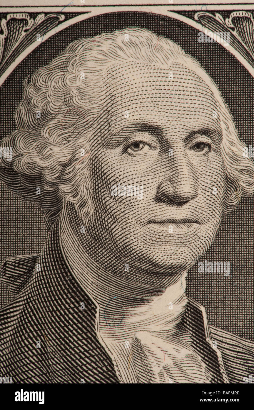 Libre le président George Washington le 1 $ Loi Banque D'Images