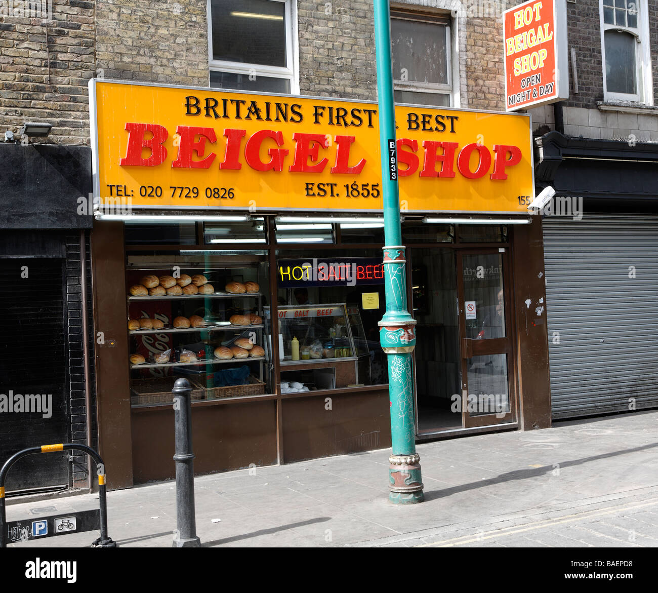 Beigel shop Brick Lane London England Banque D'Images