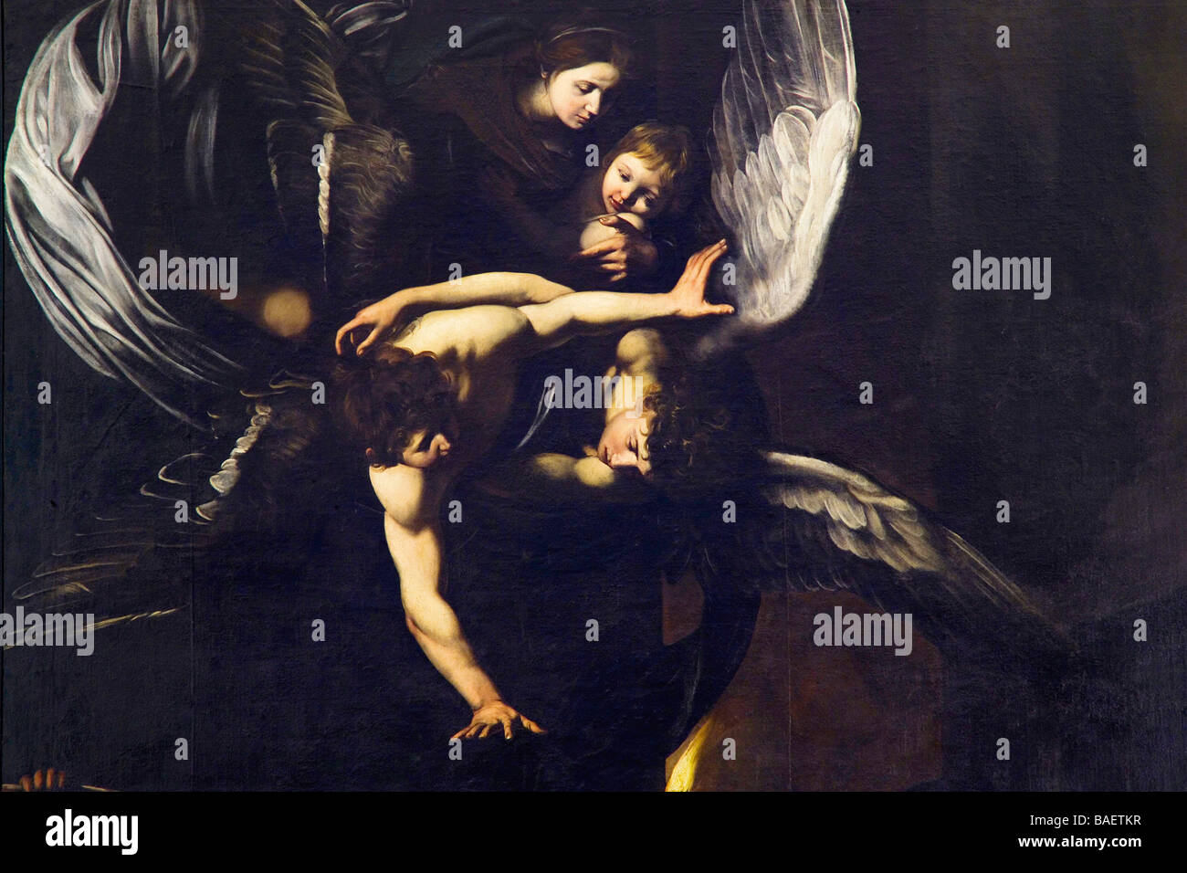 Les sept oeuvres de miséricorde, église Pio Monte della Misericordia, Naples, Campanie, Italie Banque D'Images