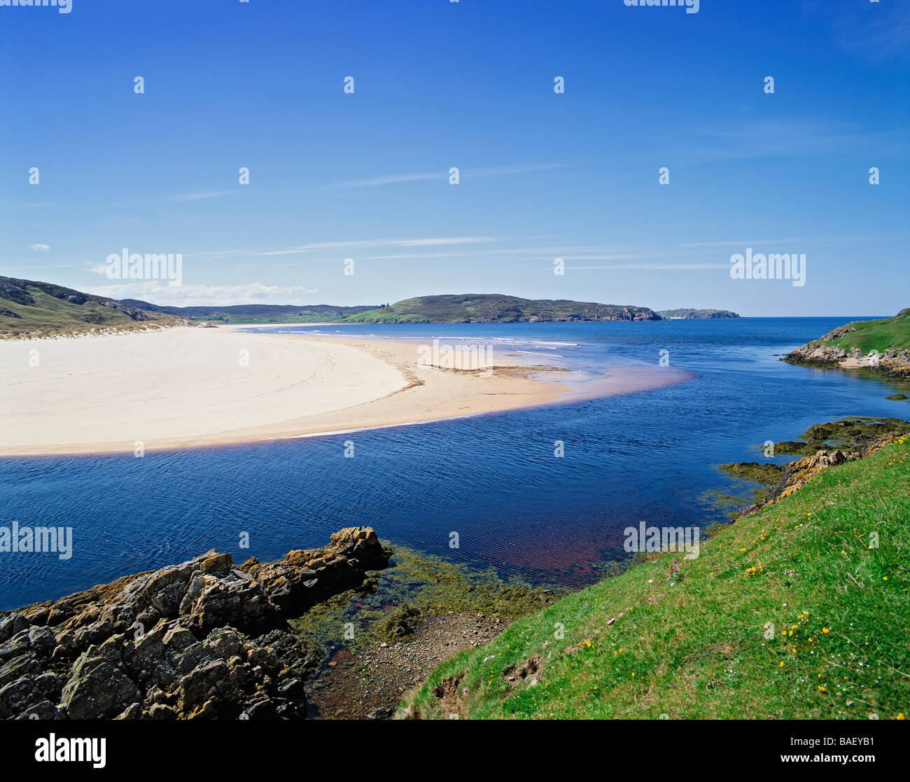 Go ECOSSE HIGHLAND BETTYHILL TORRISDALE BAY RIVER NAVER Banque D'Images