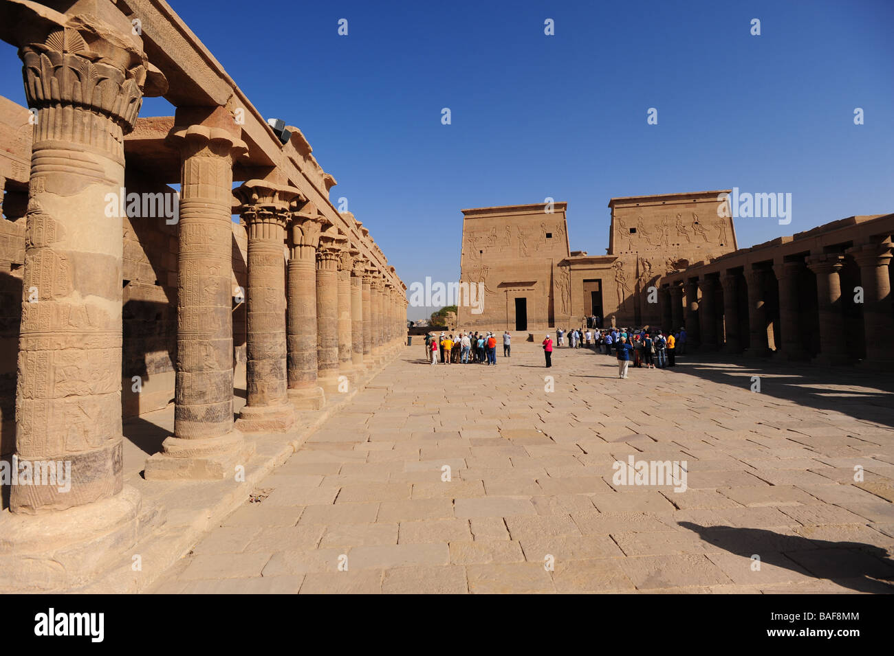 Afrique Egypte Temple de Philae près d'Assouan Temple d'Isis Banque D'Images