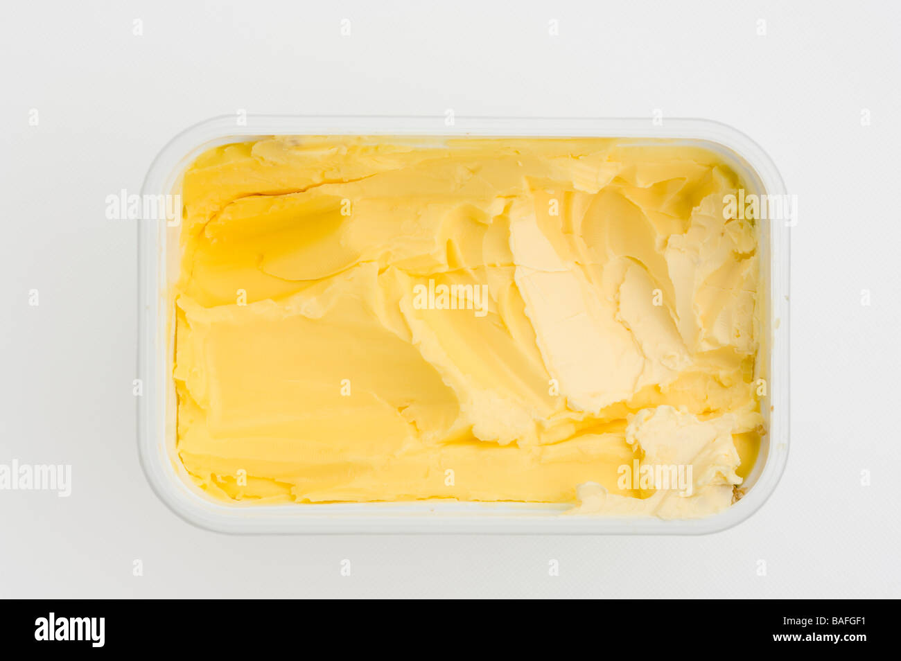 Une baignoire de propagation ou de margarine de tournesol Banque D'Images