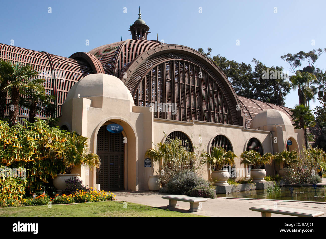L'extérieur de l'édifice botanique dans le Balboa Park, San Diego, California USA Banque D'Images