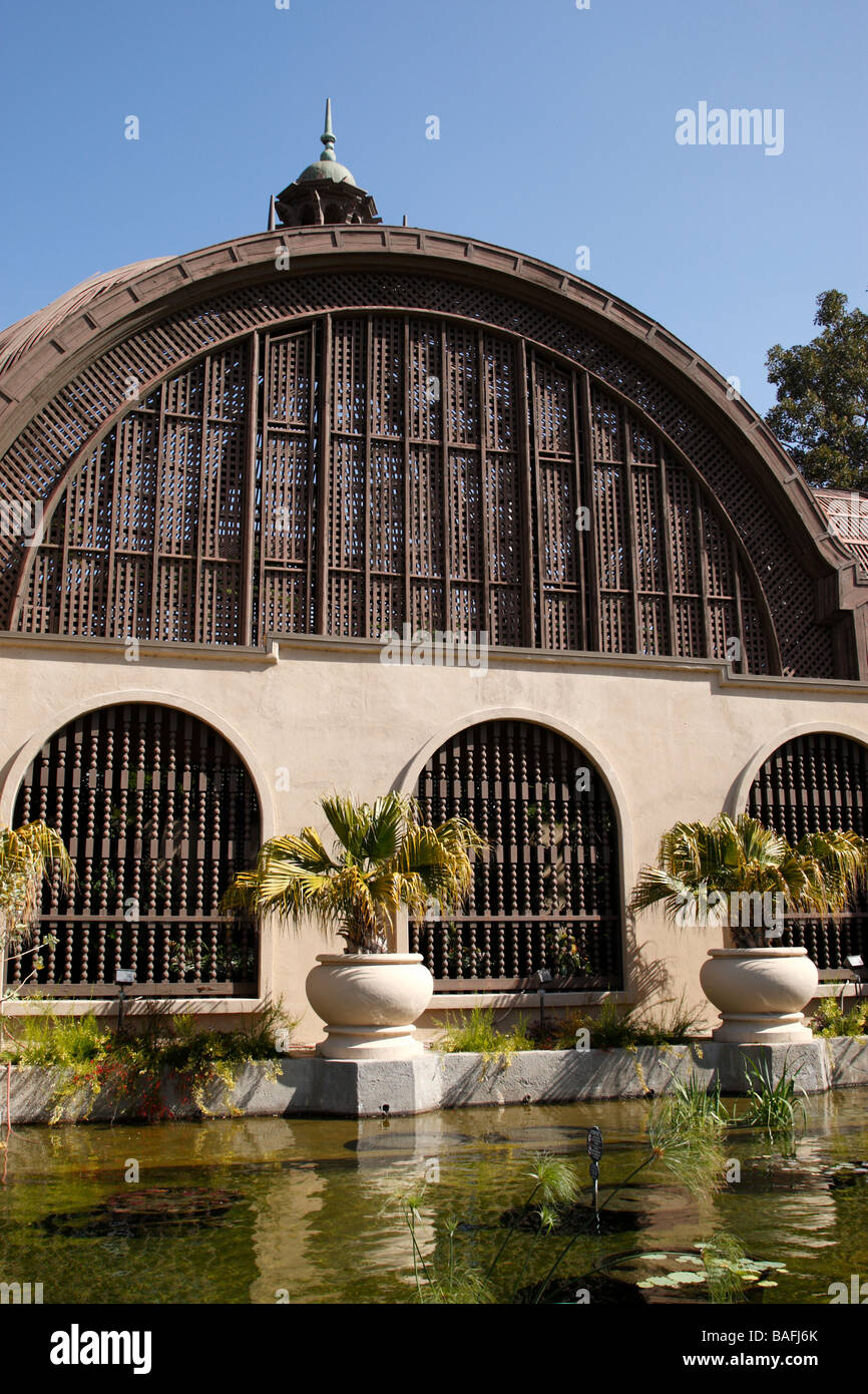 L'extérieur de l'édifice botanique dans le Balboa Park, San Diego, California USA Banque D'Images