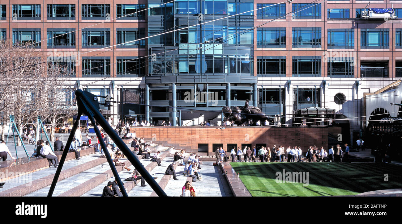 Broadgate Estate, Londres, Royaume-Uni, Cdt Design Ltd, Broadgate estate broadgate sommaire. Banque D'Images