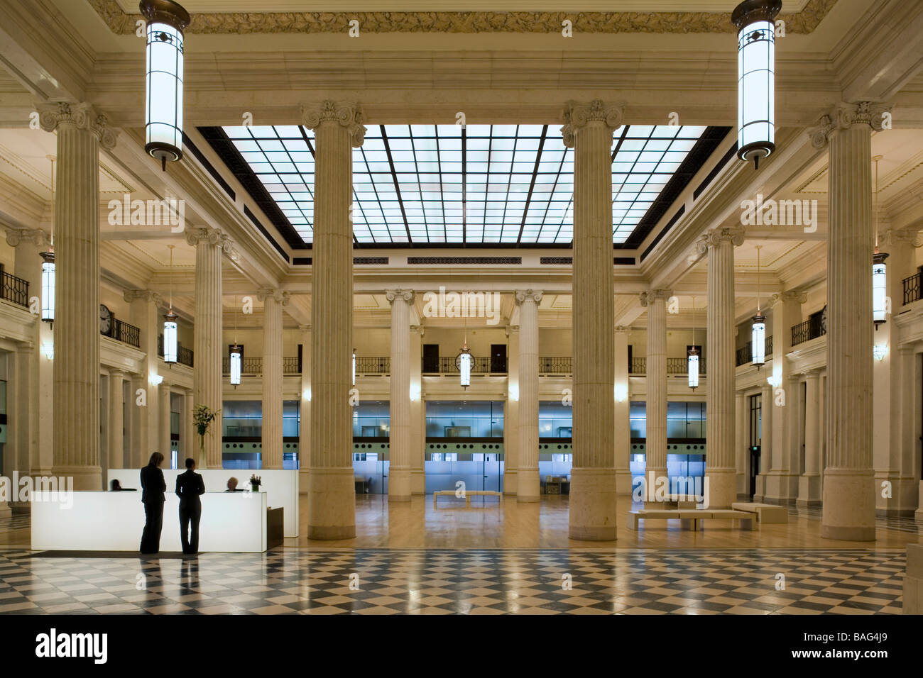 41 Lothbury, Londres, Royaume-Uni, Gmw Architectes, 41 lothbury genenral voir rénovation en hall bancaire. Banque D'Images