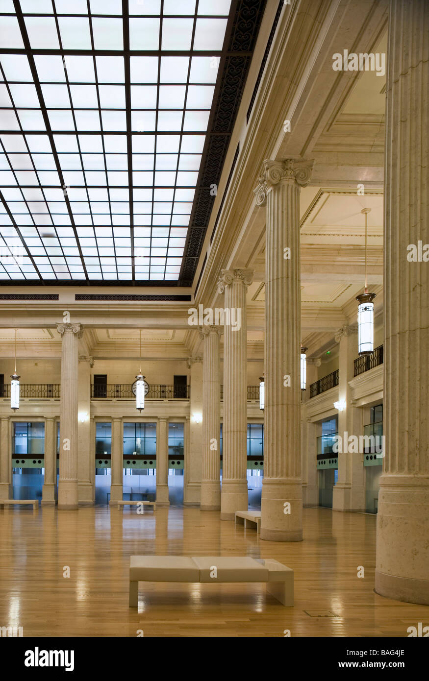 41 Lothbury, Londres, Royaume-Uni, Gmw Architectes, 41 lothbury genenral voir rénovation en hall bancaire. Banque D'Images