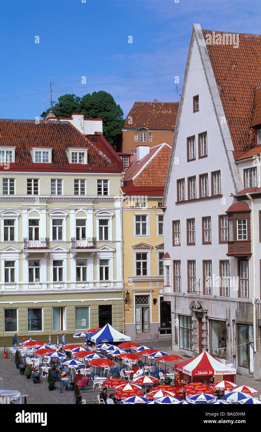 Estonie (pays baltes), la région de Harju, Tallinn, centre historique classé au Patrimoine Mondial par l'Unesco, l'hôtel de ville (Raekoja plats Banque D'Images