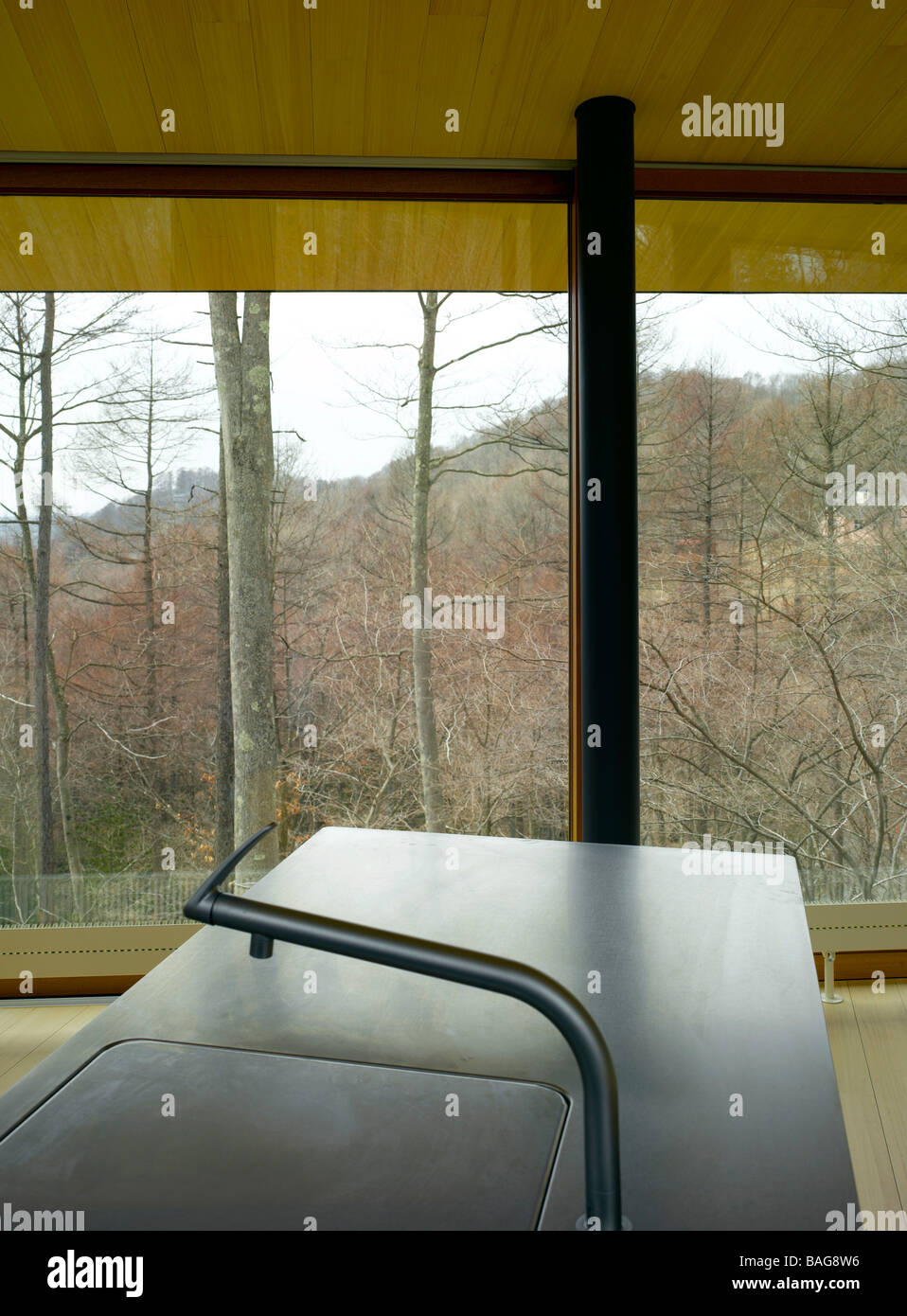 Chambre Crane, Karuizawa, Japon, Atelier Bow-Wow, Chambre une vue sur l'intérieur de la grue. Banque D'Images