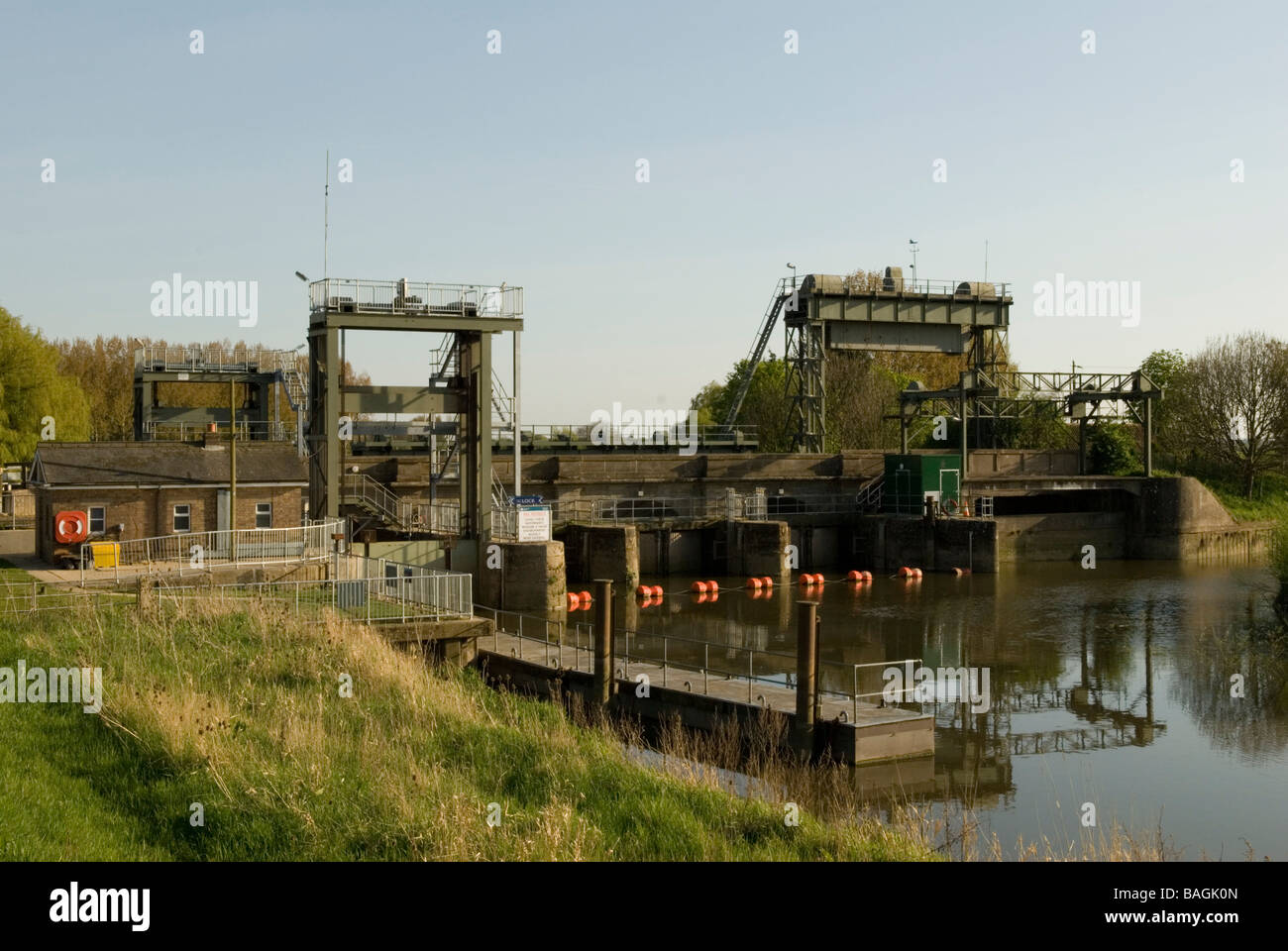 L'écluse de Denver sur les fens Banque D'Images