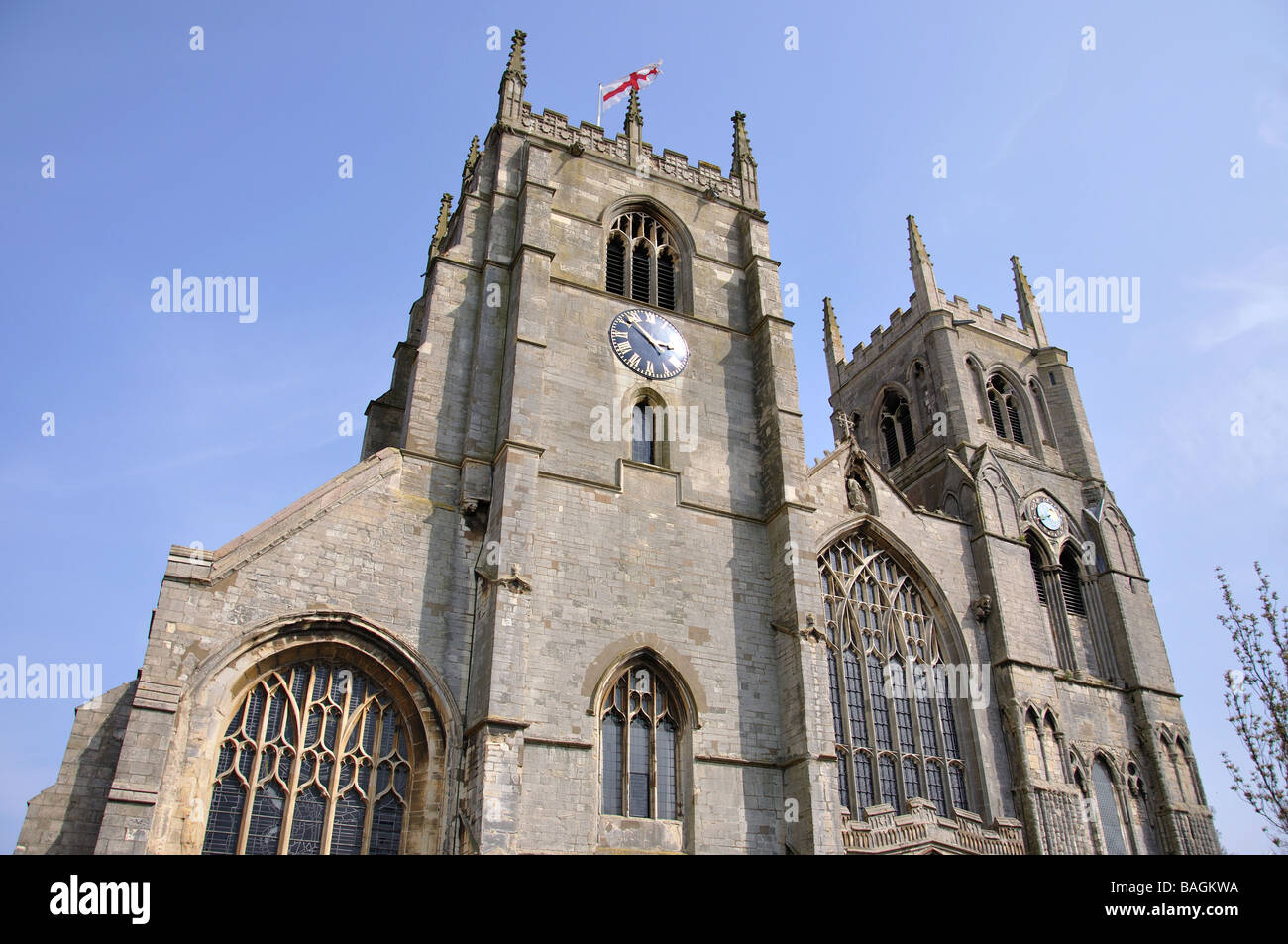 St Margaret's Church, marché le samedi Place, King's Lynn, Norfolk, Angleterre, Royaume-Uni Banque D'Images