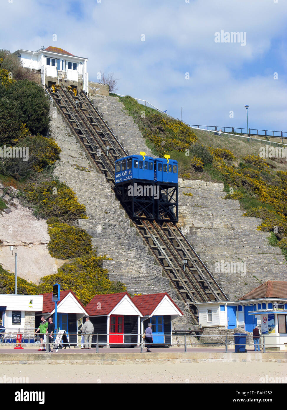 Bournemouth station 'falaise', Dorset, Angleterre, Royaume-Uni Banque D'Images