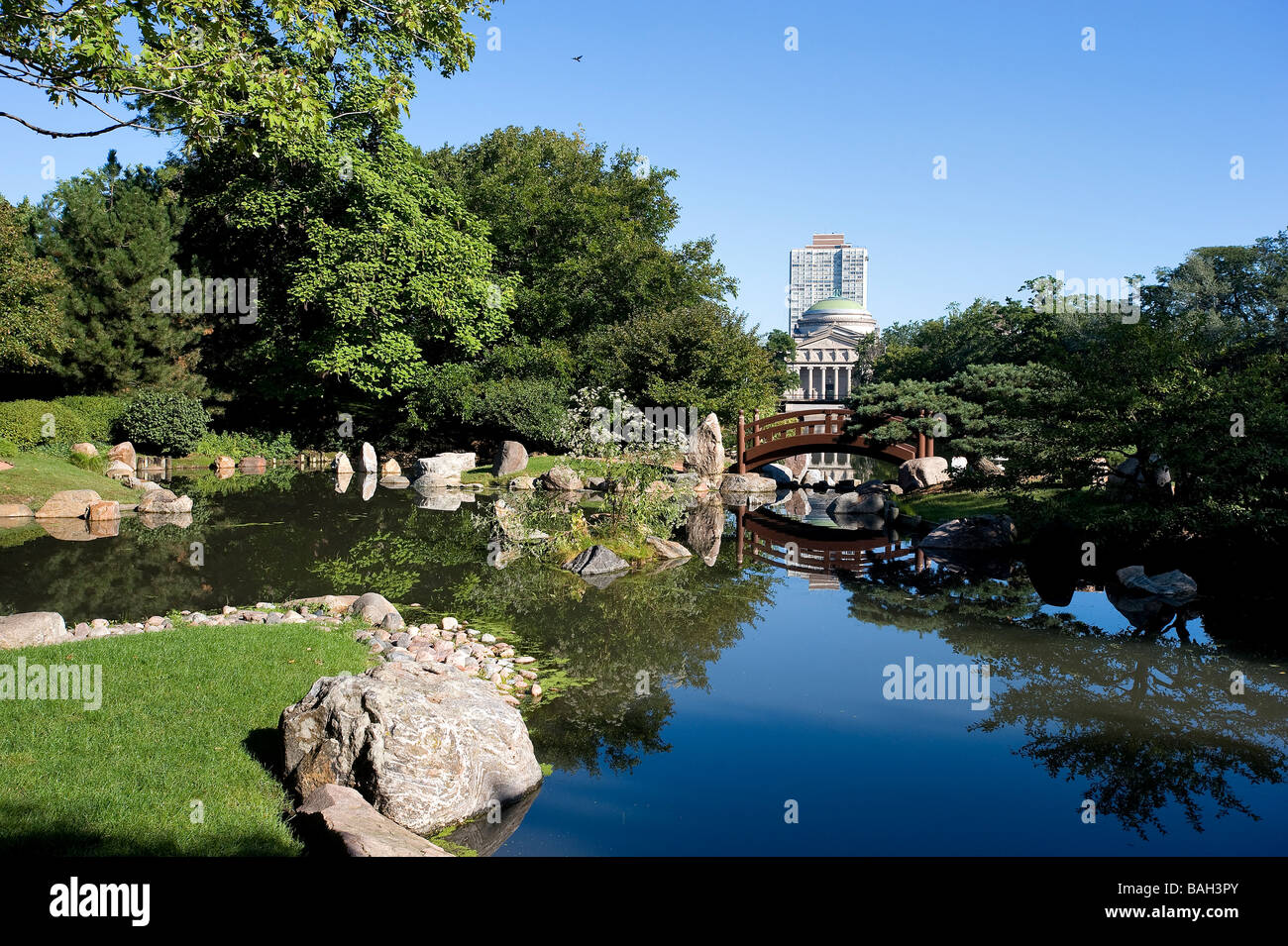 États-unis, Illinois, Chicago, jardins d'Osaka dans le Jackson Park Banque D'Images