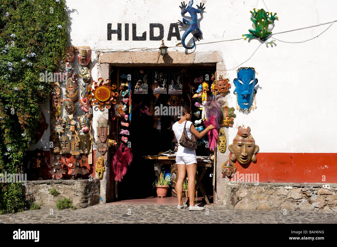 Le Mexique, l'État de Guerrero Taxco, magasin de métier Banque D'Images