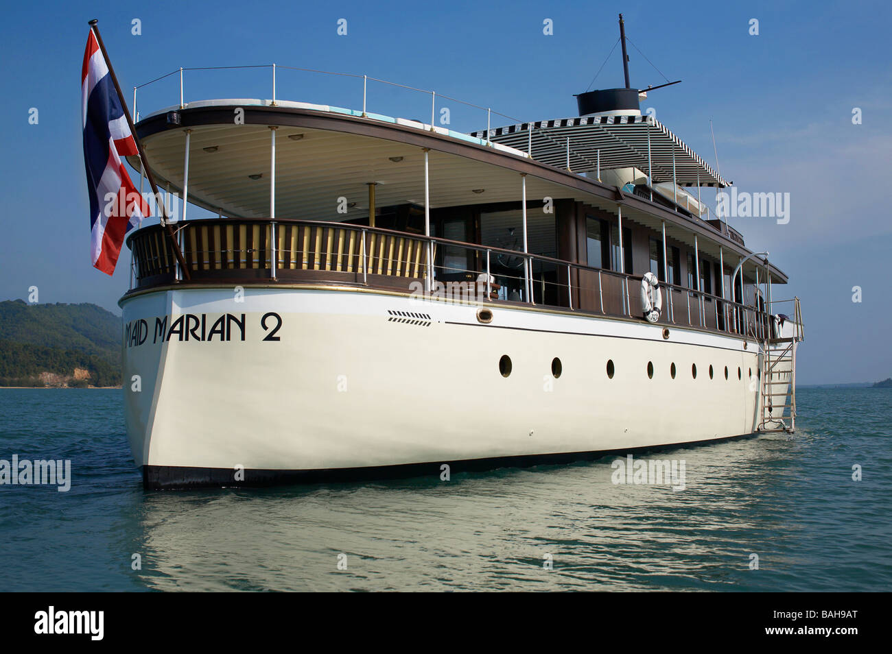 Maid Marian 2, Phuket, Thailand, flux intérieurs, Maid Marian 2 tribord arrière extérieur. Banque D'Images
