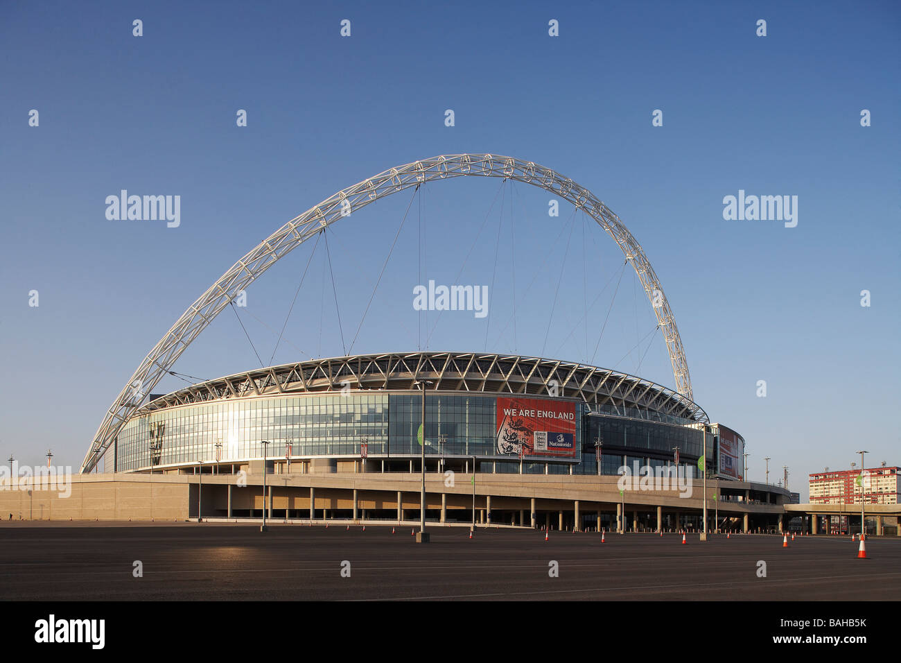 Le stade de Wembley trois quart voir parking formulaire Banque D'Images