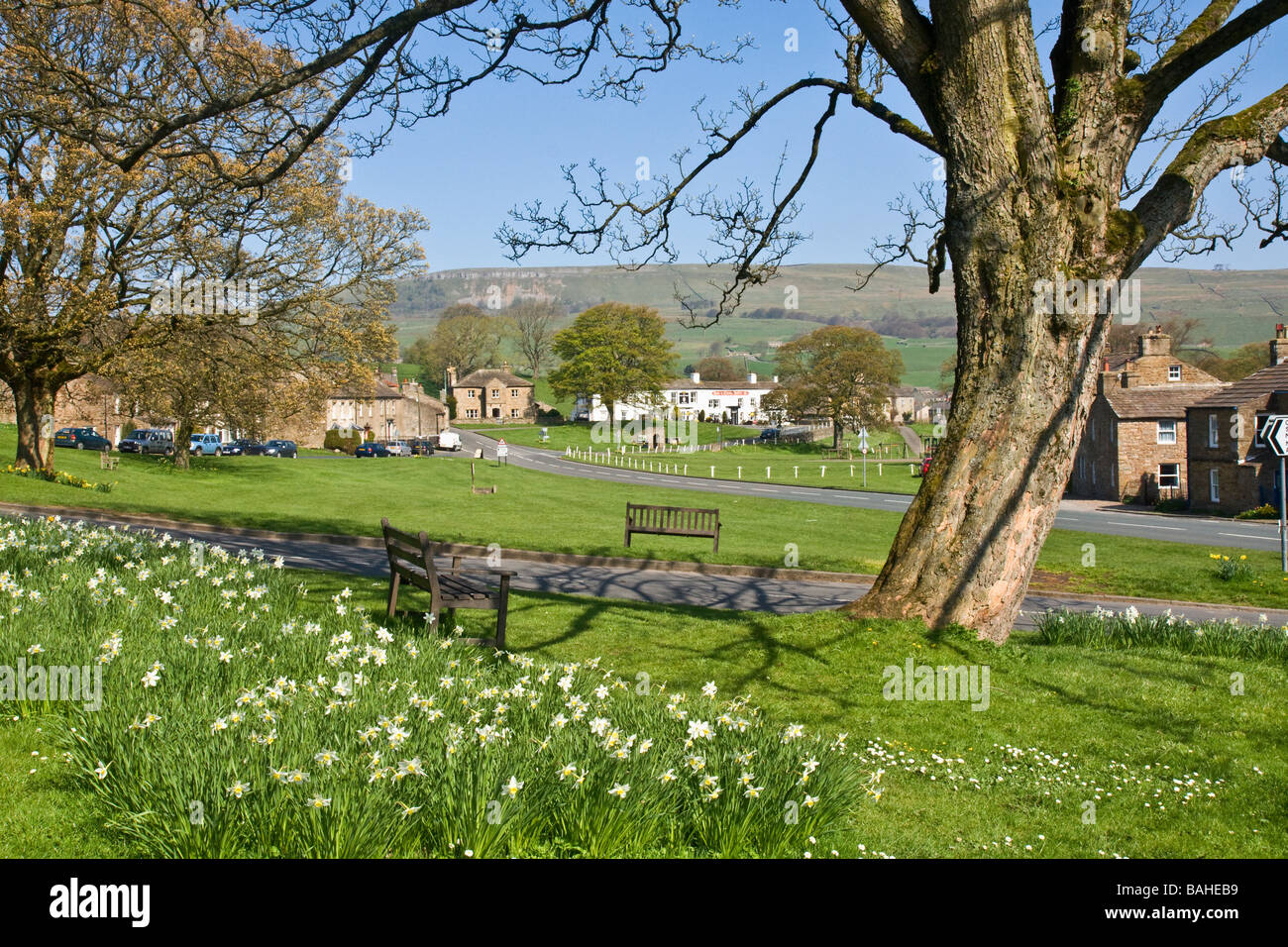 Bainbridge dans Wensleydale, Yorkshire du Nord Banque D'Images