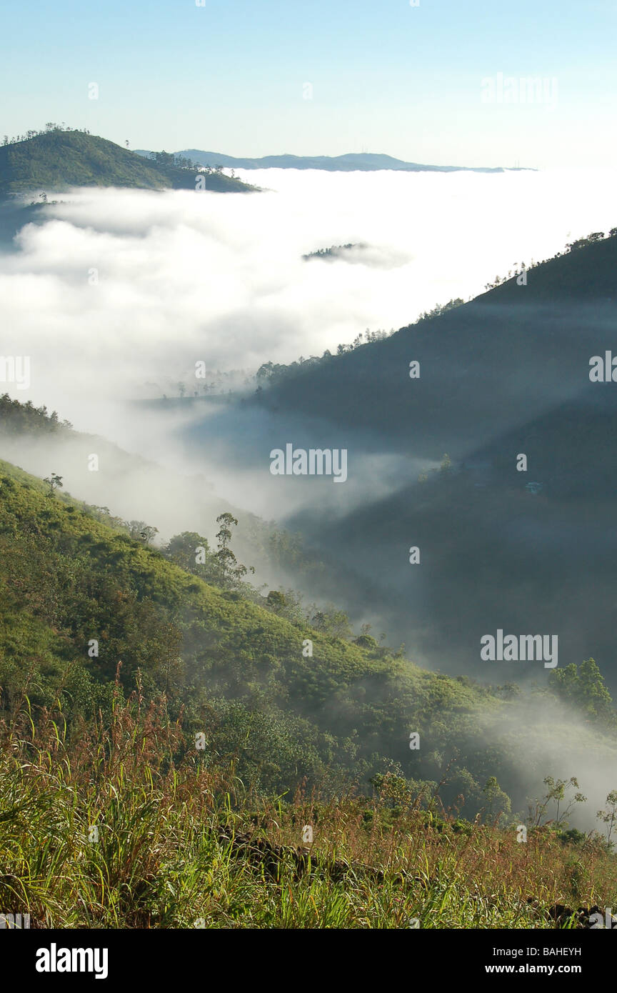 Vue de l'Parunthu peeru,para près de medu Idukki, Kerala Banque D'Images