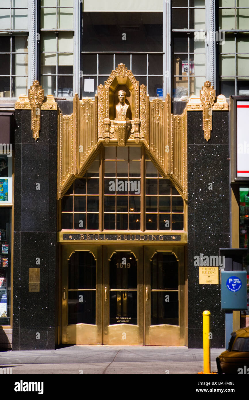 Brill Building accueil de compositeurs célèbres théâtres de Broadway New York City Banque D'Images