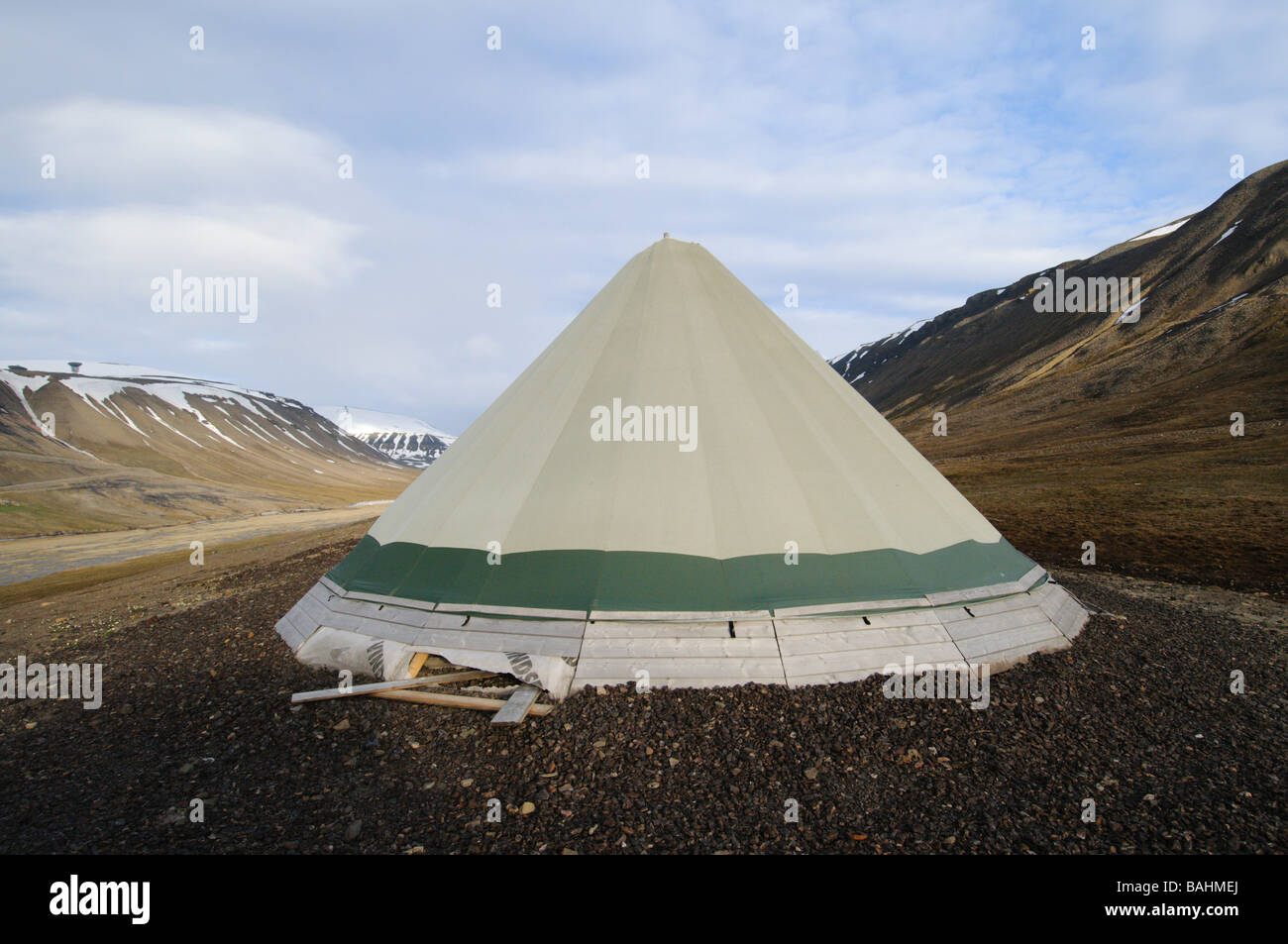 Yourte Longyearbyen Spitzberg Banque D'Images